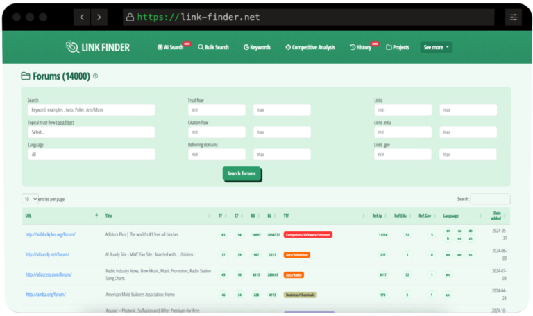 Link Finder avis : test du comparateur de prix des backlinks avis-linkfinder