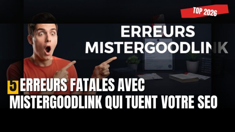 Erreurs Mistergoodlink : 5 pièges qui tuent votre SEO Erreurs Mistergoodlink : 5 pièges qui tuent votre SEO
